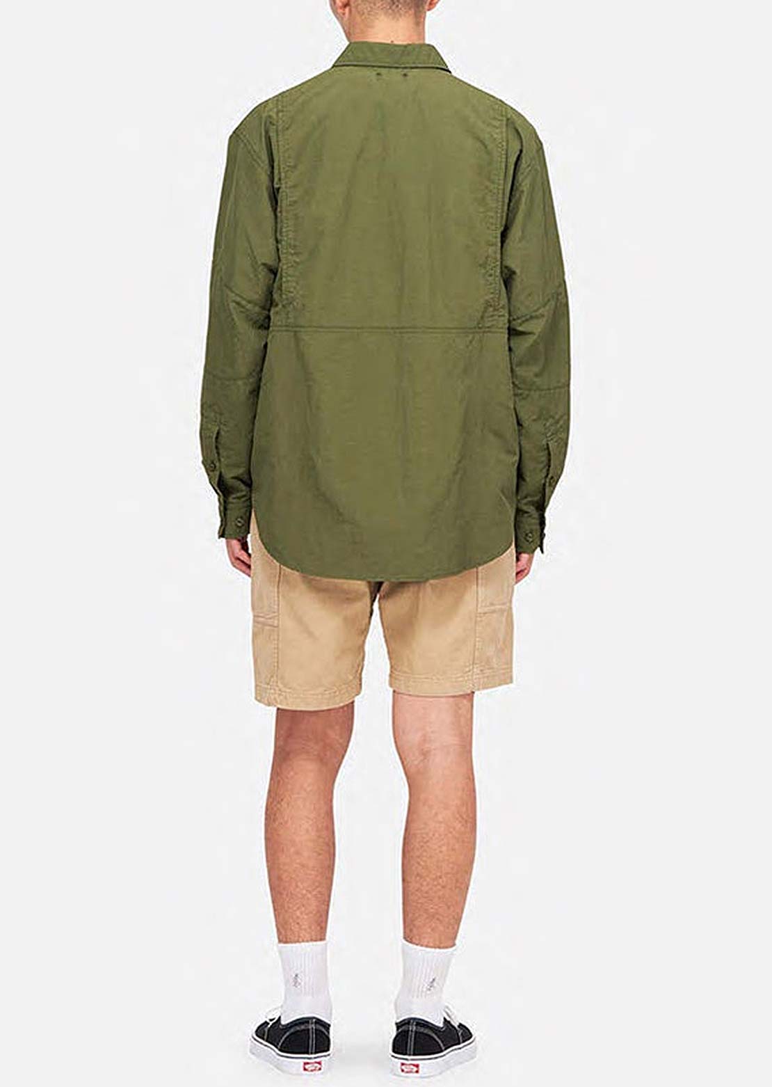 Gramicci Men&#39;s Nylon Brentwood Button Up Shirt Olive