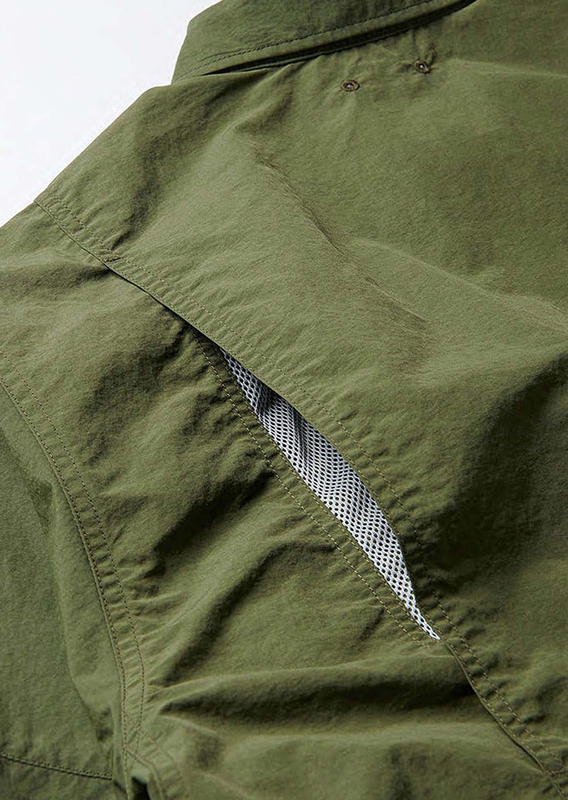Gramicci Men&#39;s Nylon Brentwood Button Up Shirt Olive