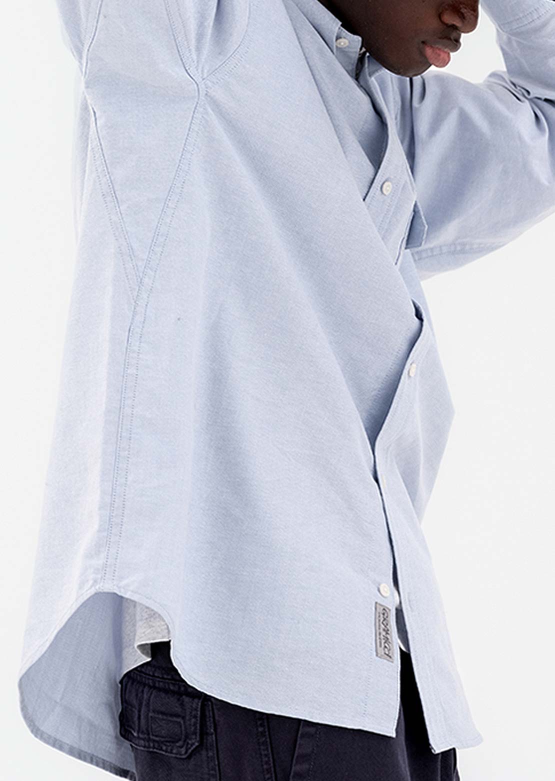 Gramicci Men&#39;s Oxford Stance Button Up Shirt Sky Blue