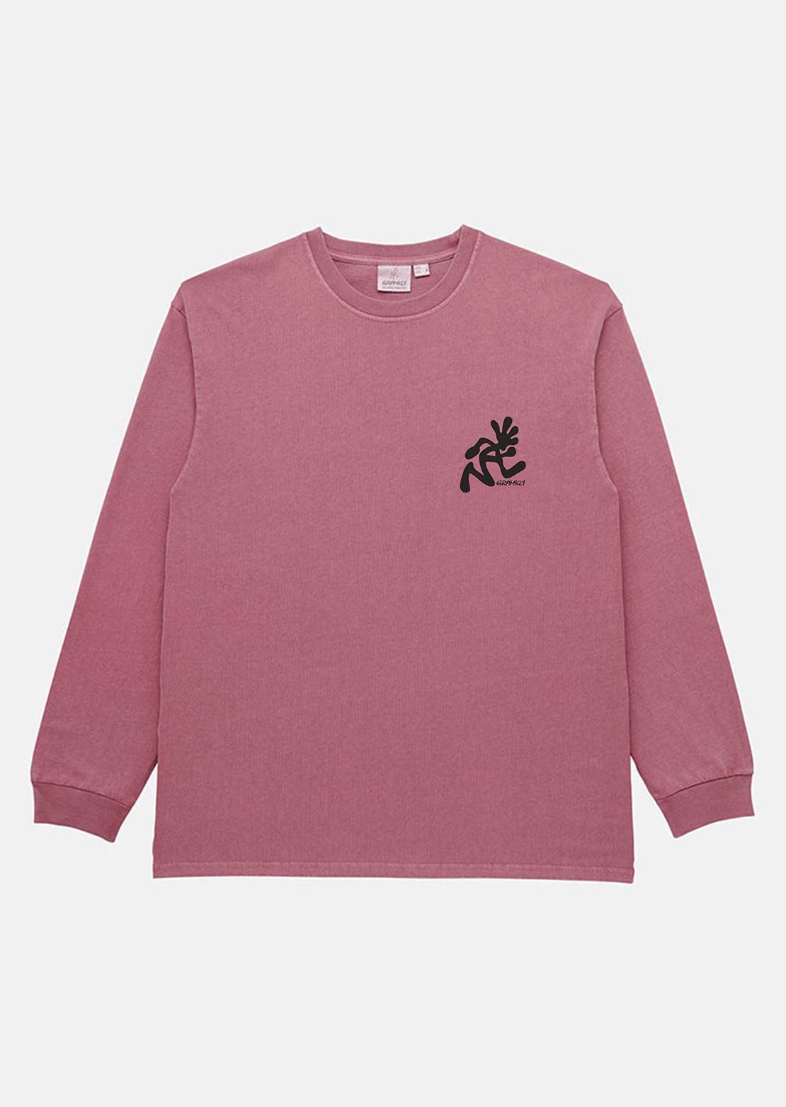 Gramicci Men's Running Man Pigment Dyed Long Sleeve Red Pigment