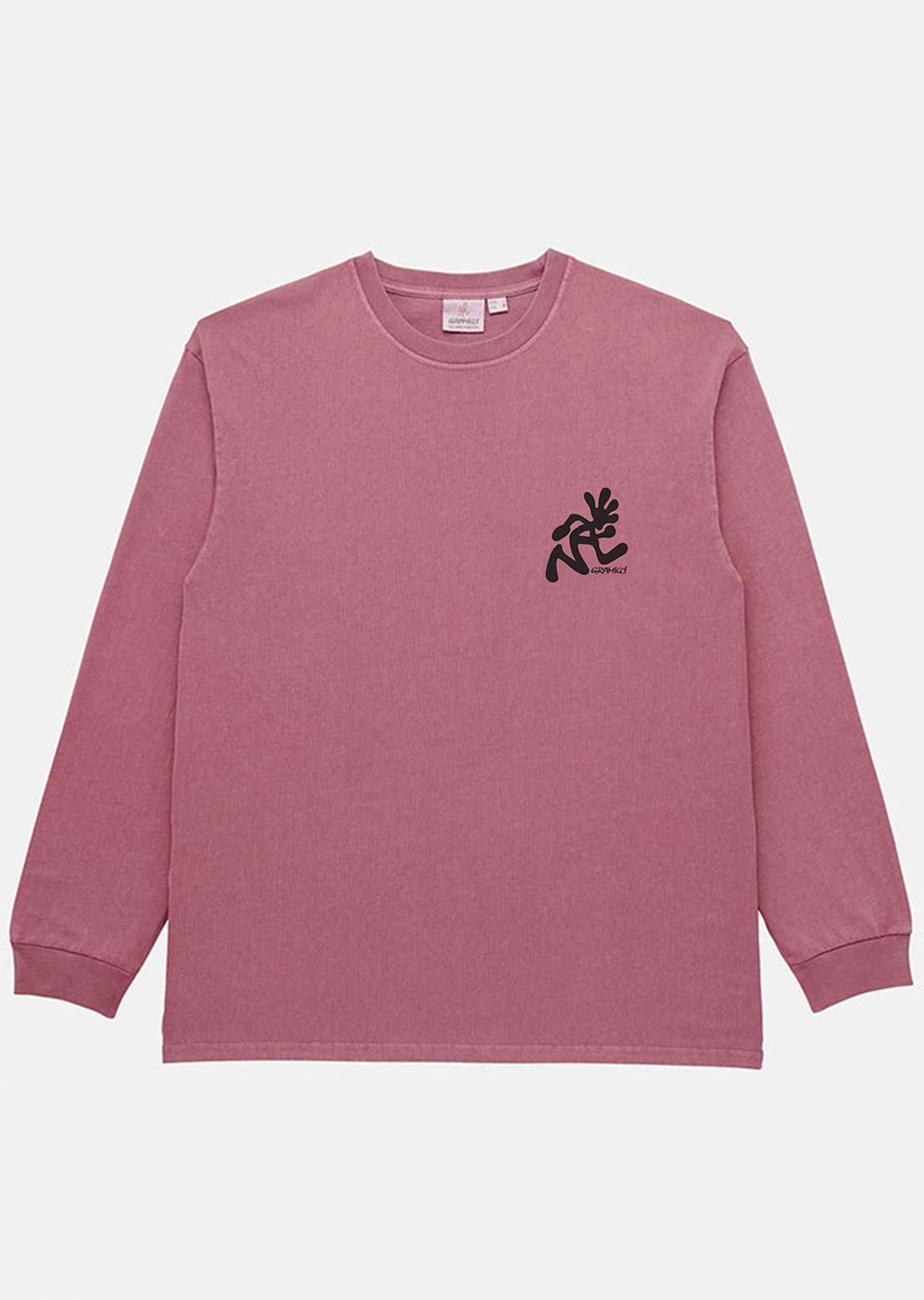 Gramicci Men's Running Man Pigment Dyed Long Sleeve Red Pigment