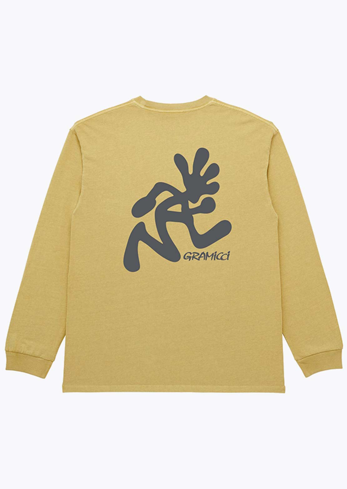 Gramicci Men's Running Man Pigment Dyed Long Sleeve Sulphur Pigment