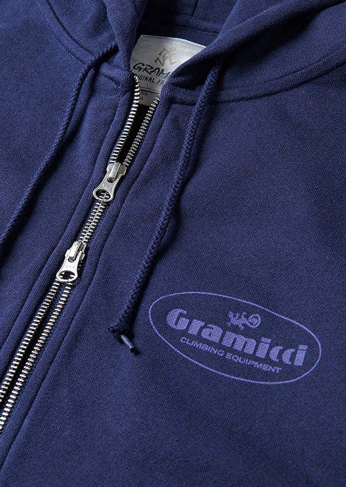 Gramicci Unisex Climbing Equipment Zip Sweatshirt Hood Navy