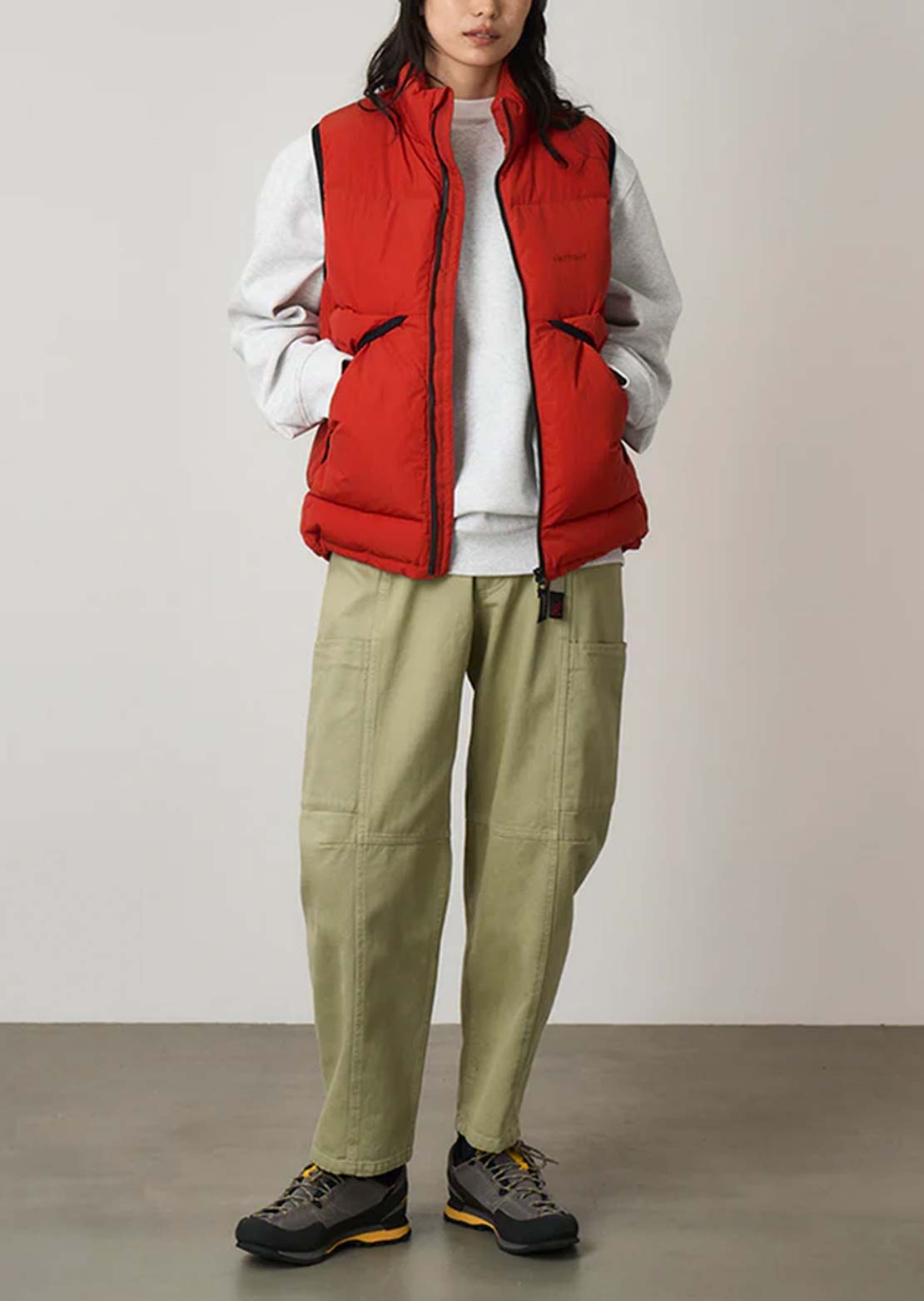 Gramicci Unisex Down Puffer Vest Burnt Red