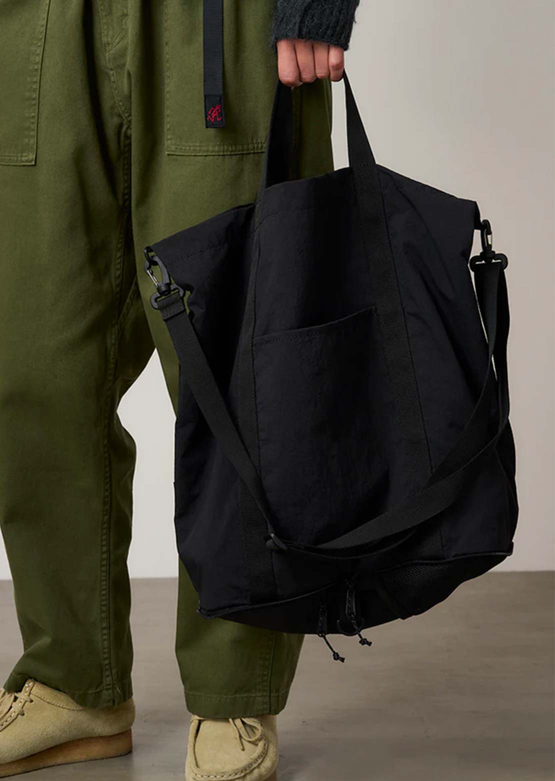 Gramicci Unisex Nylon Packable Tote Bag Black