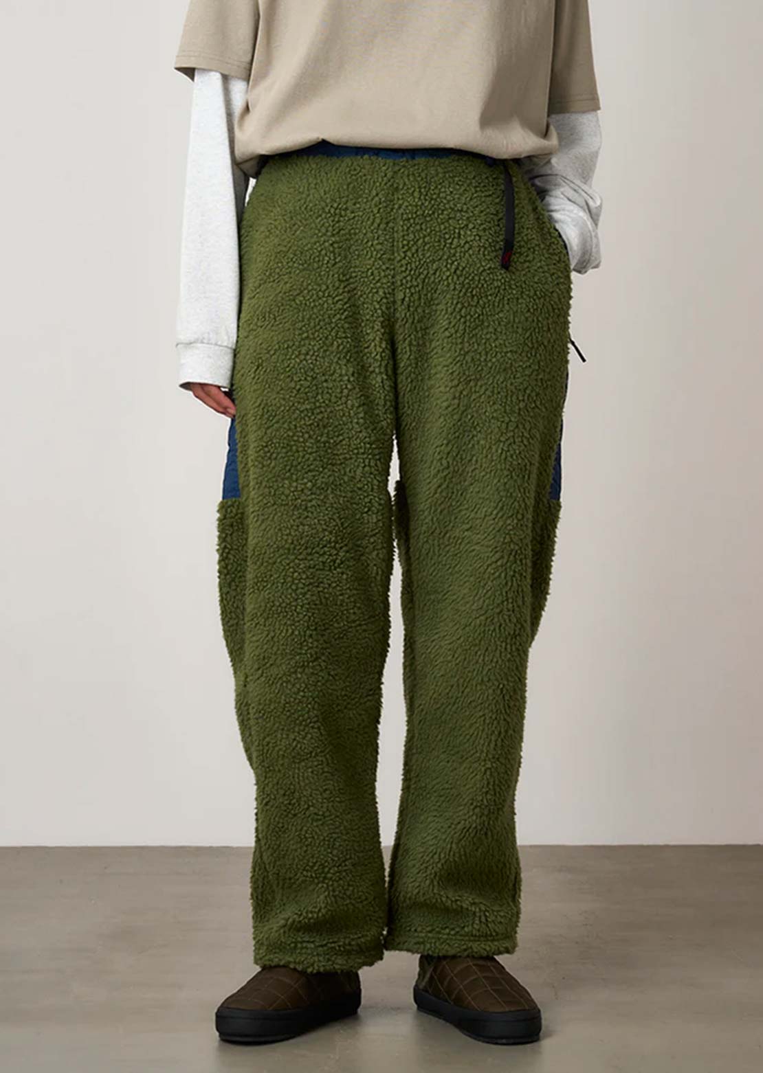 Gramicci Unisex Nylon Sherpa Pants Olive/Dusty Navy
