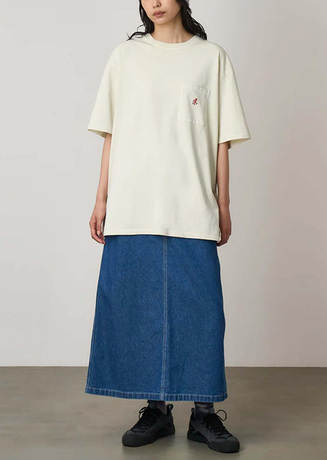 Gramicci Unisex One Point Pigment Dyed T-Shirt Natural Pigment