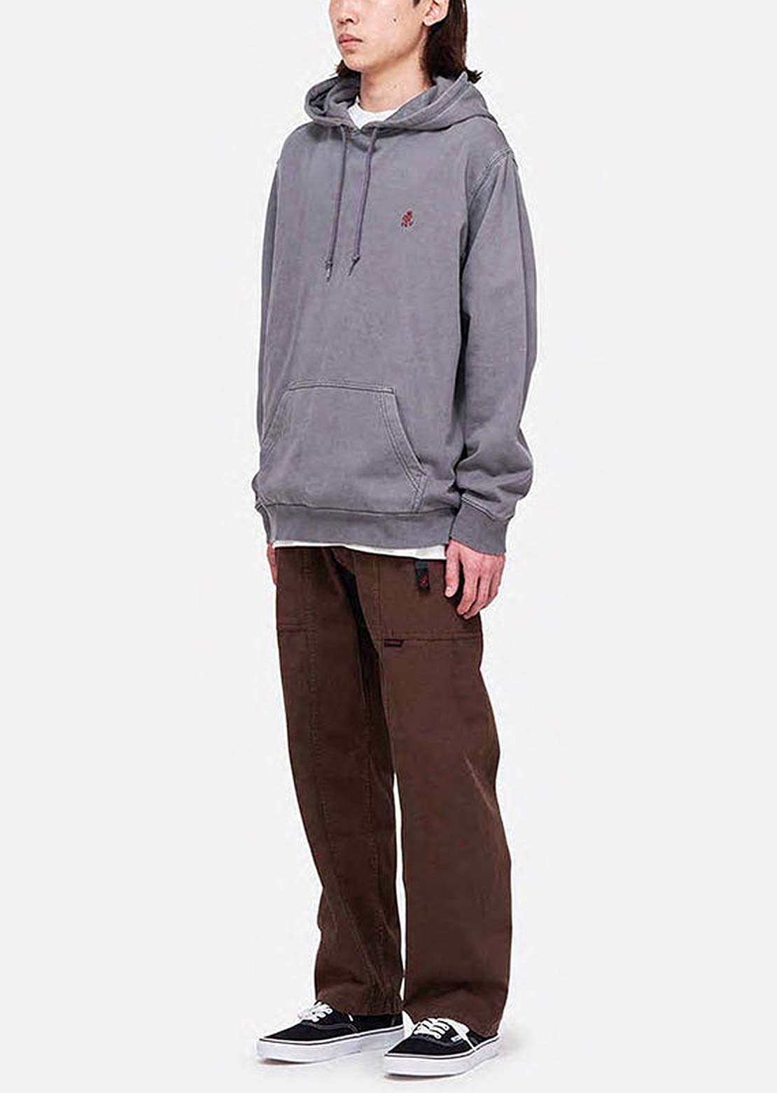 Gramicci Unisex One Point Sweatshirt Hood Charcoal Pigment