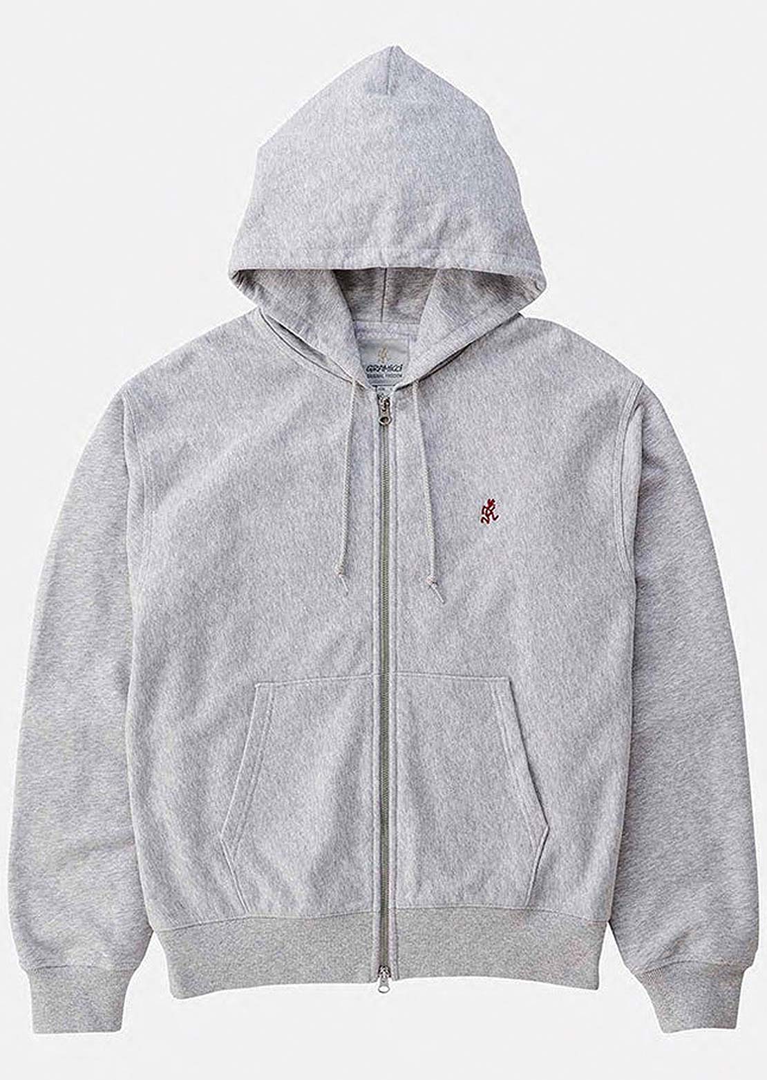 Gramicci Unisex One Point Zip Sweatshirt Hood Ash Heather