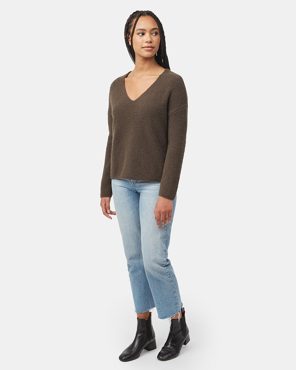 Tentree Women's Highline Fuzzy V-Neck Sweater