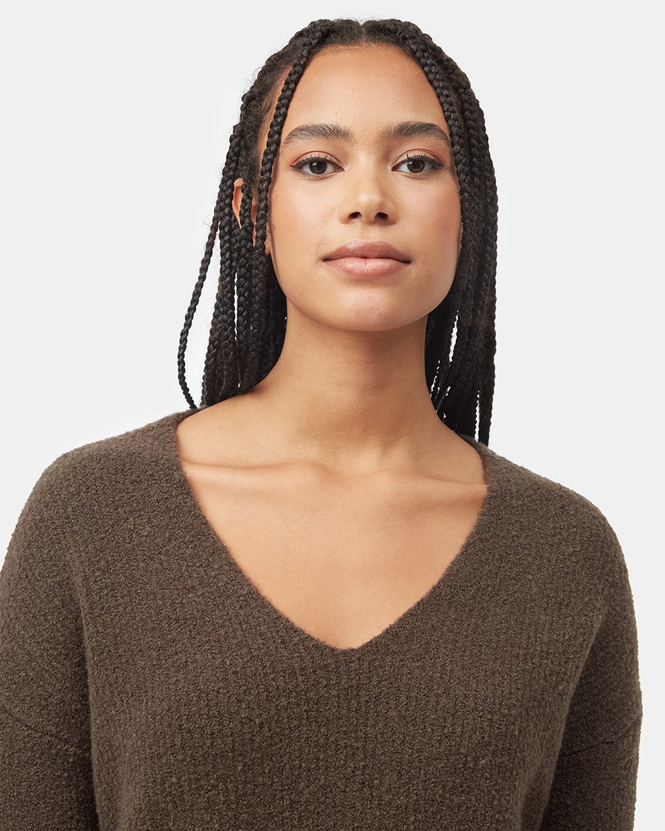 Tentree Women's Highline Fuzzy V-Neck Sweater