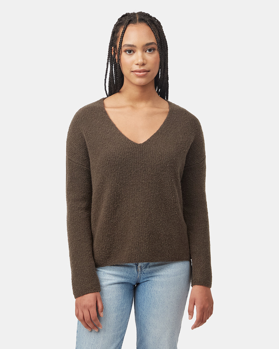 Tentree Women's Highline Fuzzy V-Neck Sweater