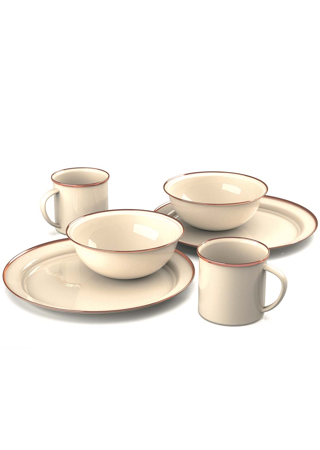 GSI Mesa 2 Person Tableware Set Cream