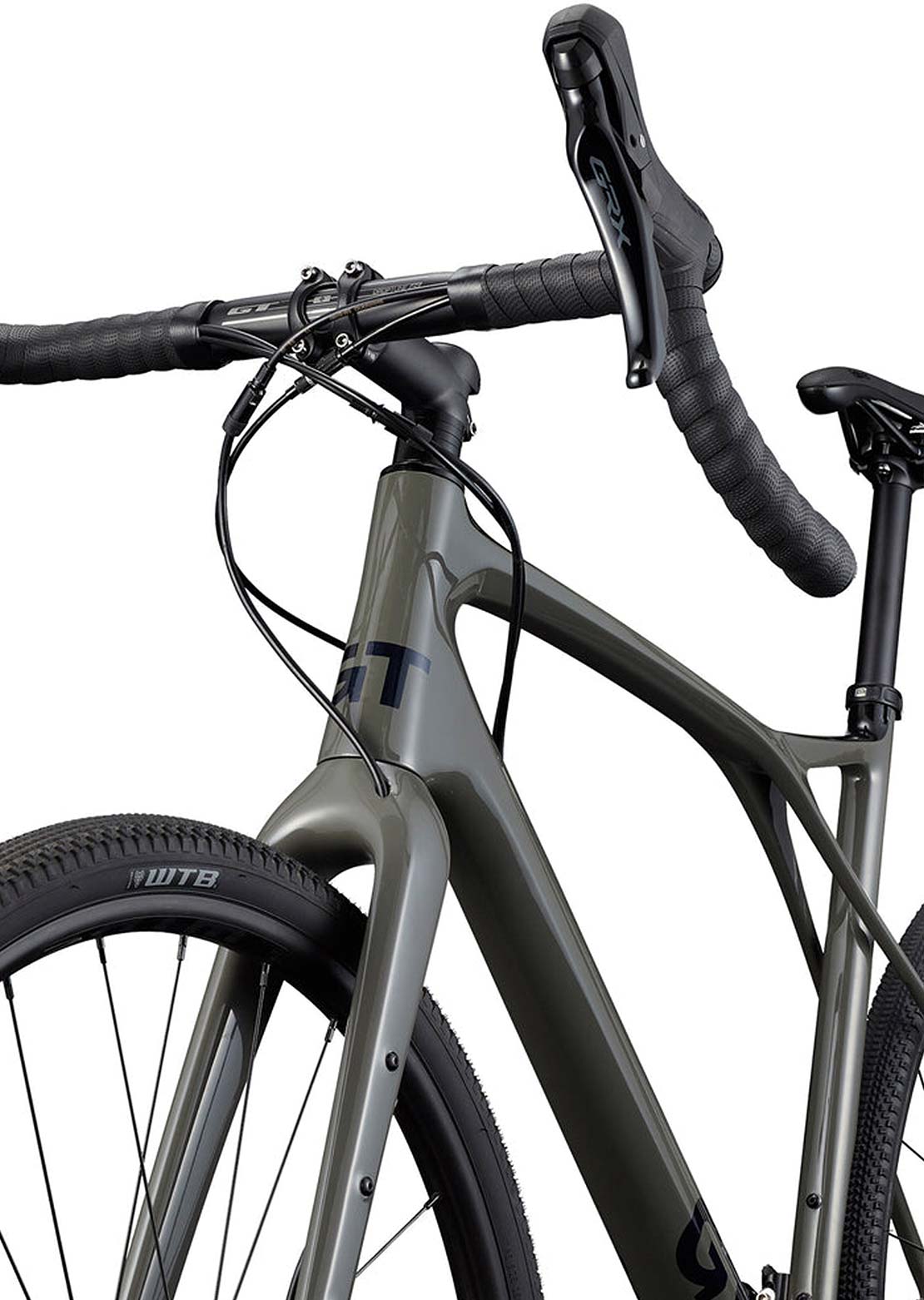 GT Bicycles Men&#39;s 700 Grade Carbon Elite Gravel Bike Wet Cement Grey