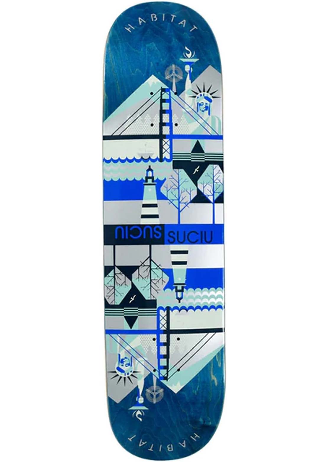 Habitat Unisex Suciu Twin Continental Skateboard Deck Assorted