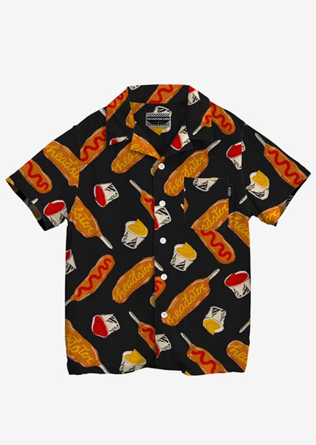 Headster Junior Pogo Button Up Shirt Black