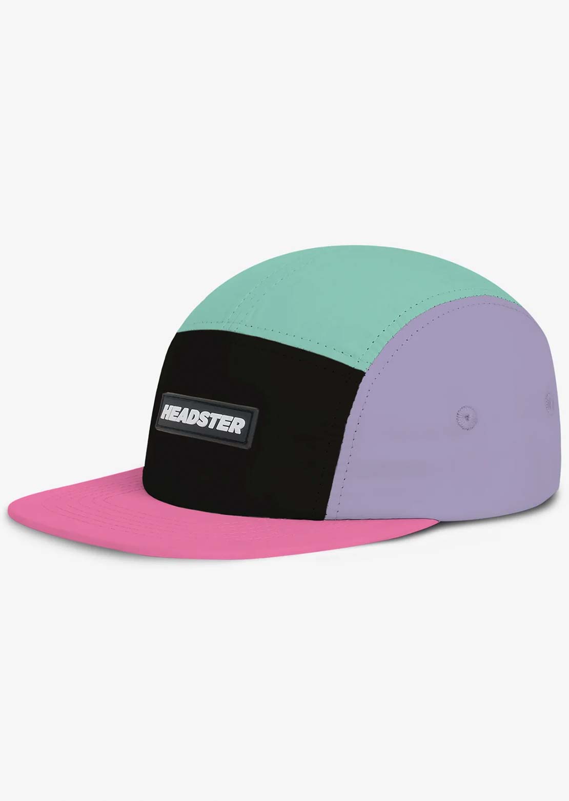 Headster Junior Runner Nylon Five Panel Cap Flushing Pink