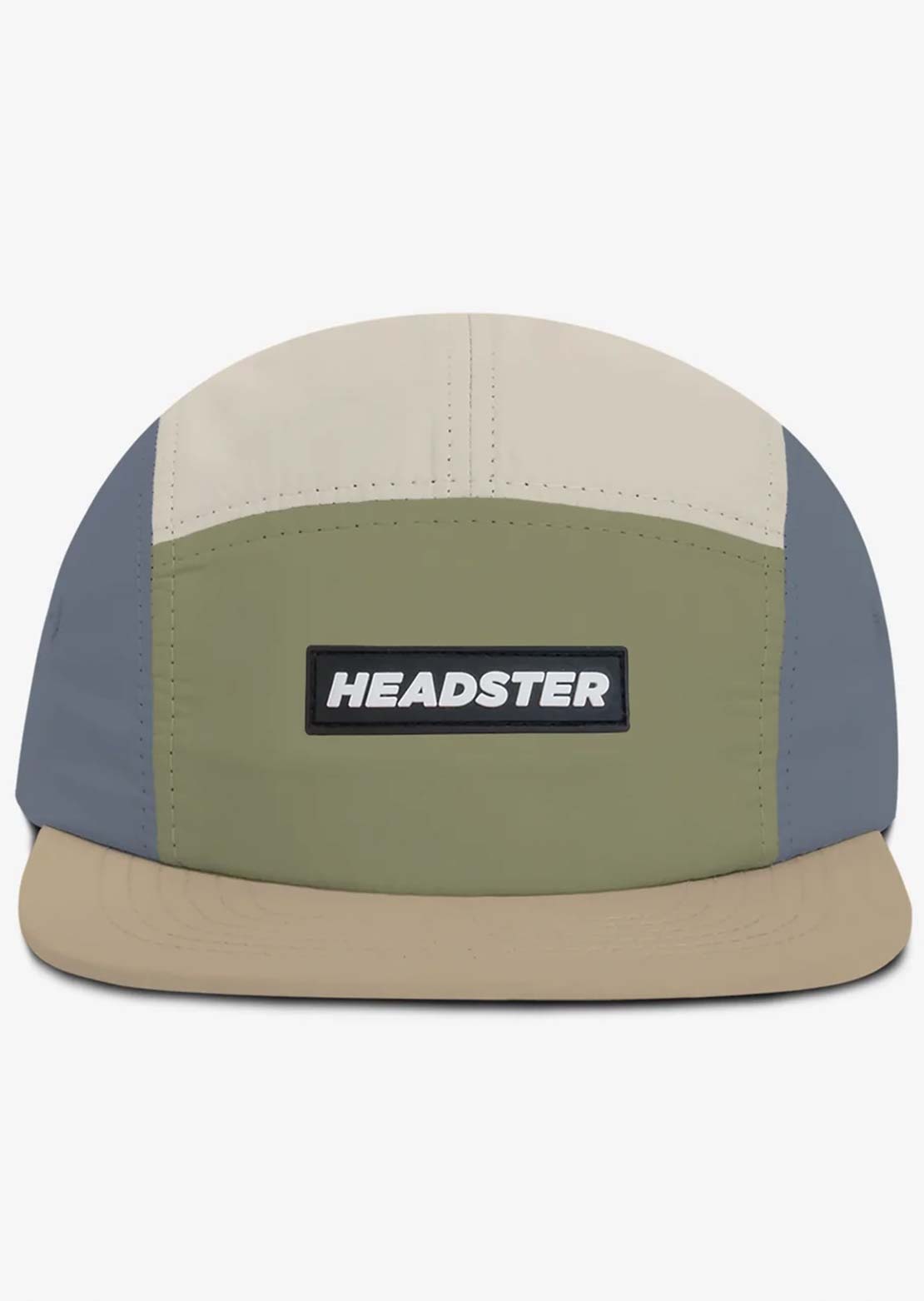Headster Junior Runner Nylon Five Panel Cap Hedge Green