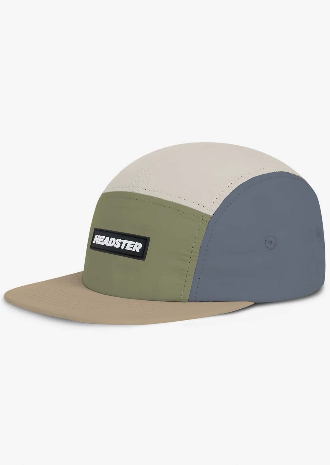 Headster Junior Runner Nylon Five Panel Cap Hedge Green