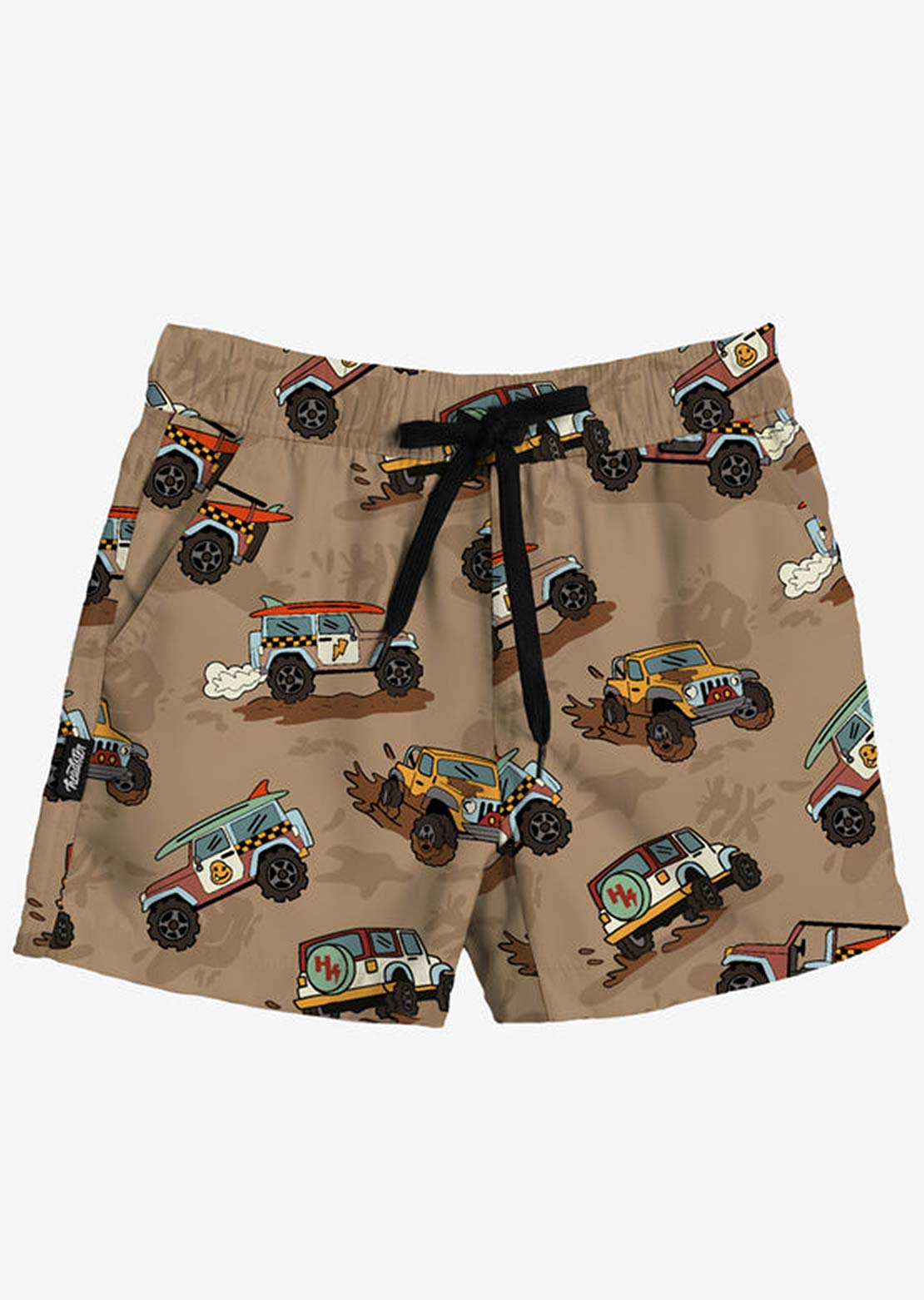 Headster Toddler All Terrain Fun 4-Way Stretch Boardshorts Beige Sand