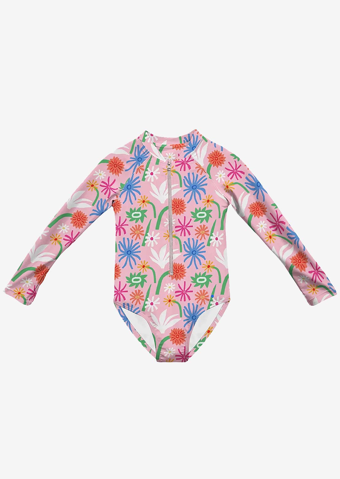 Headster Toddler Garden Groove Long Sleeve One Piece Swimsuit Mary's Rose
