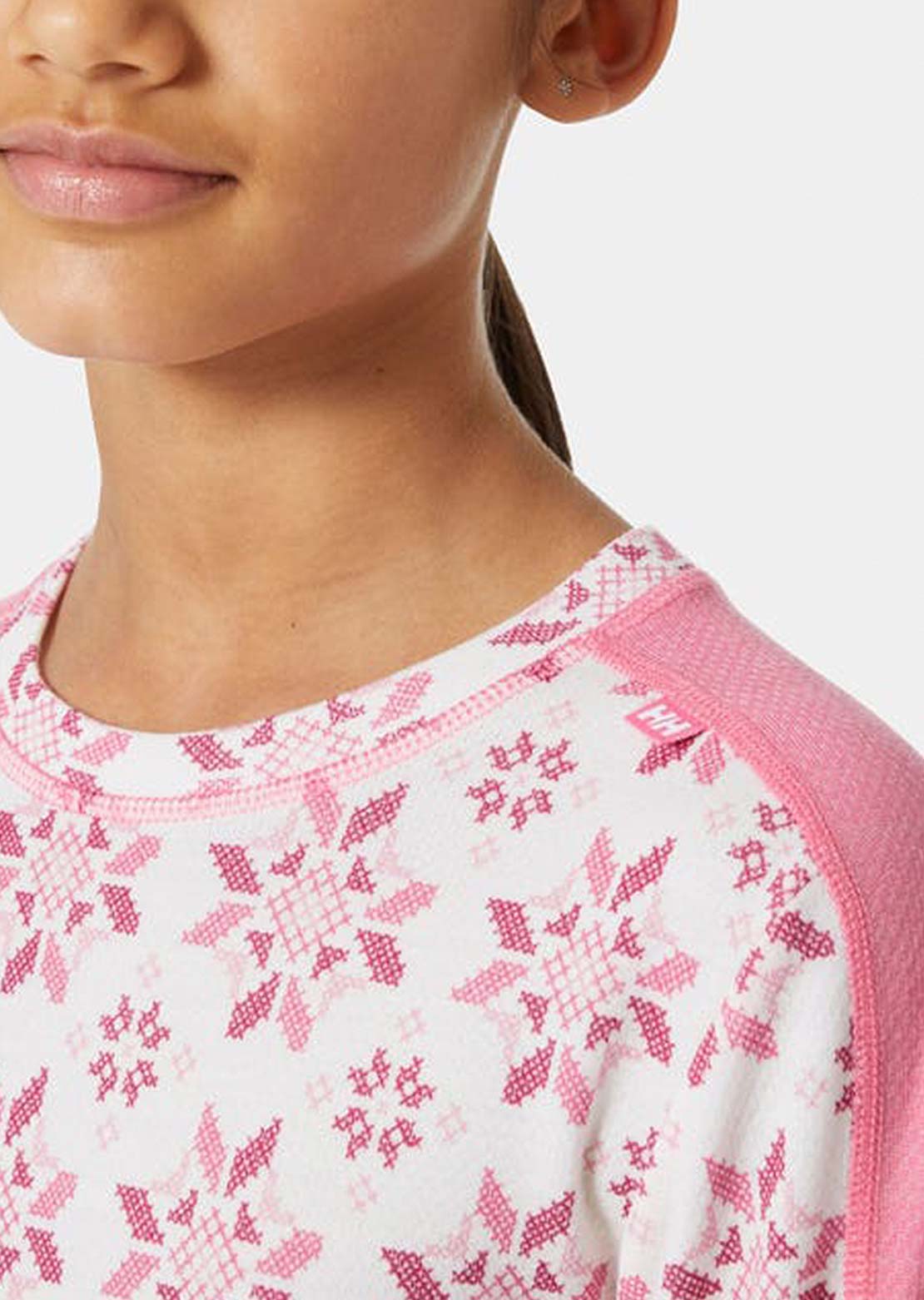 Helly Hansen Junior Graphic Lifa Merino Set Sugar Pink Snowflake Aop
