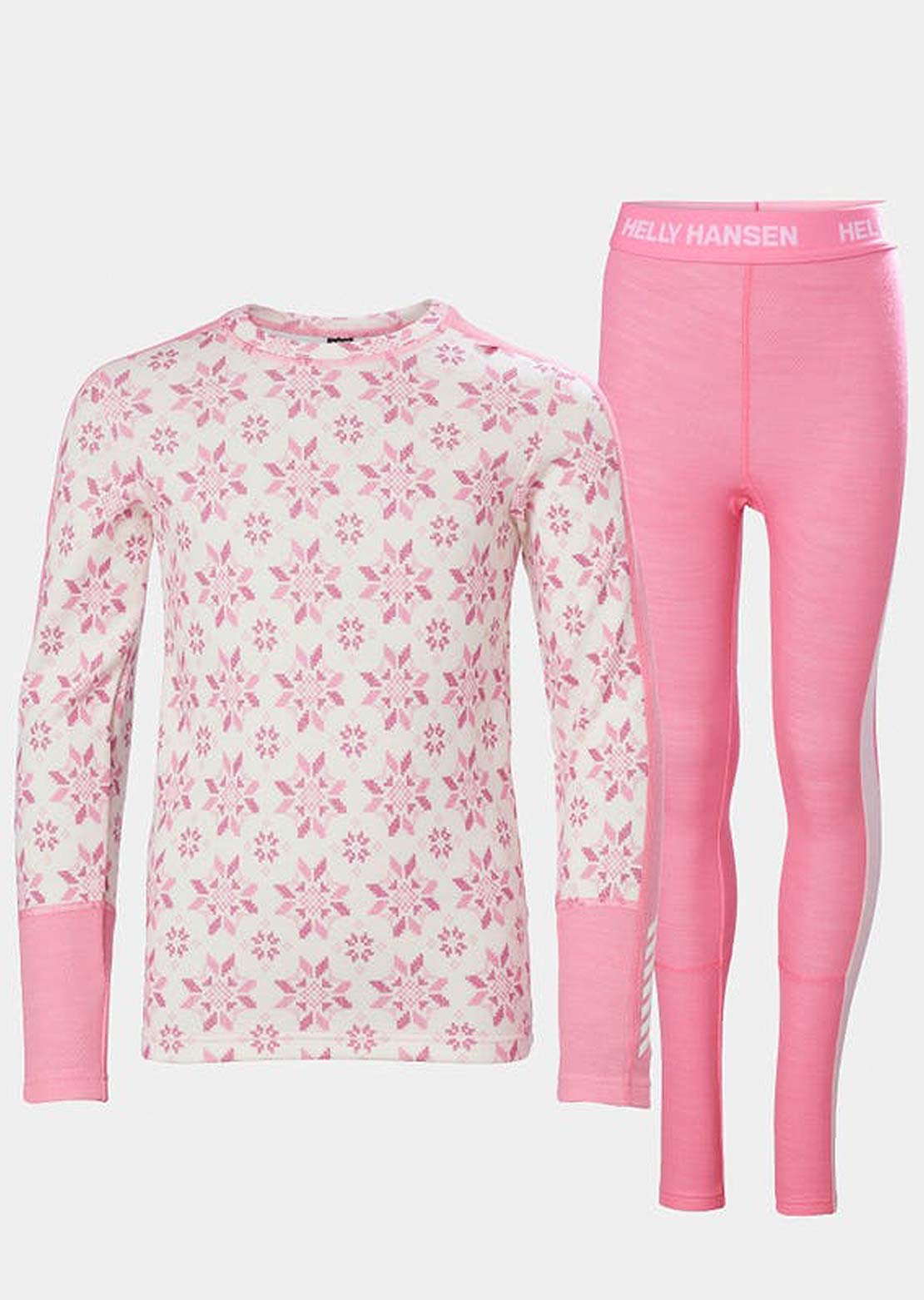 Helly Hansen Junior Graphic Lifa Merino Set Sugar Pink Snowflake Aop