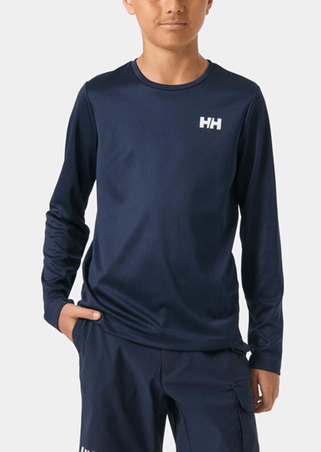 Helly Hansen Junior HH Tech Crew Long Sleeve Navy