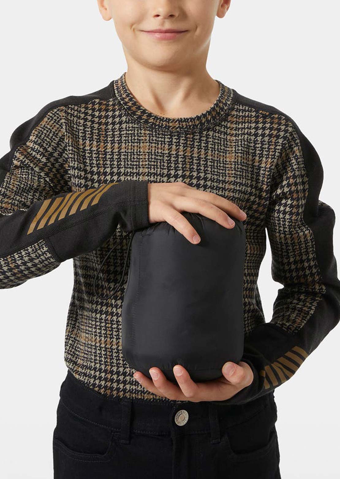 Helly Hansen Junior Marka Insulator Jacket Black Broxburn AOP