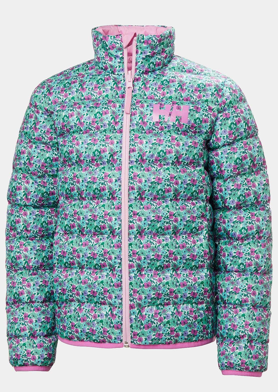Helly Hansen Junior Marka Insulator Jacket Pink Lavender Floral AOP