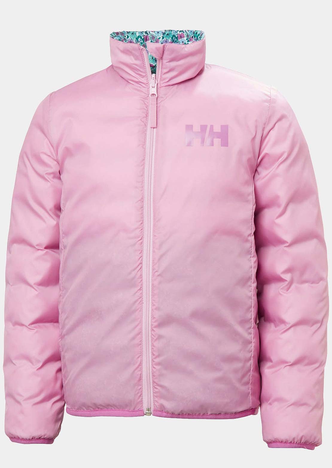 Helly Hansen Junior Marka Insulator Jacket Pink Lavender Floral AOP