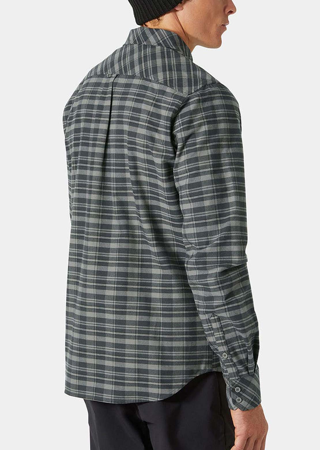 Helly Hansen Men's Classic Check Button Up Shirt Utility Green Uniform Plai