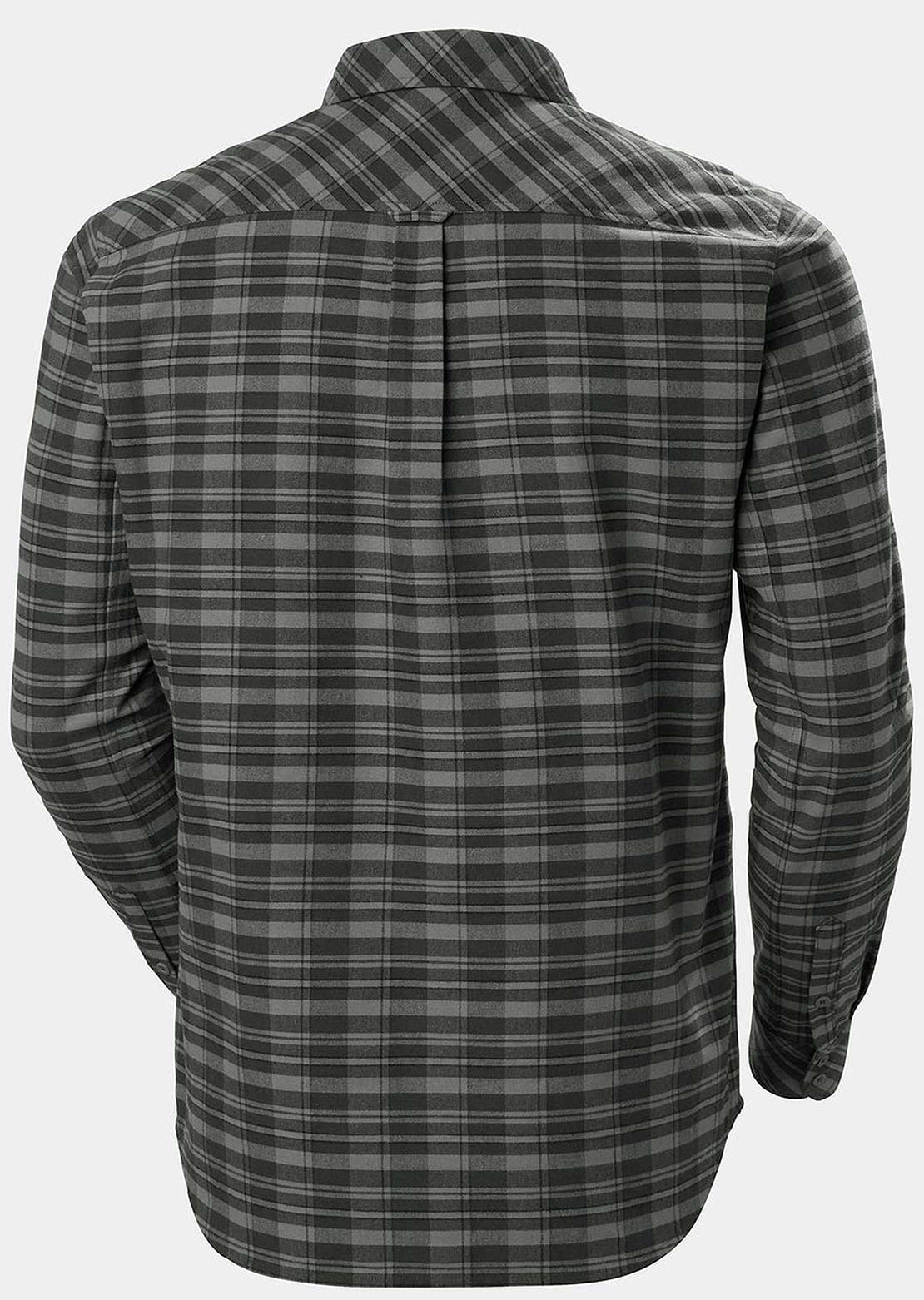 Helly Hansen Men's Classic Check Button Up Shirt Utility Green Uniform Plai
