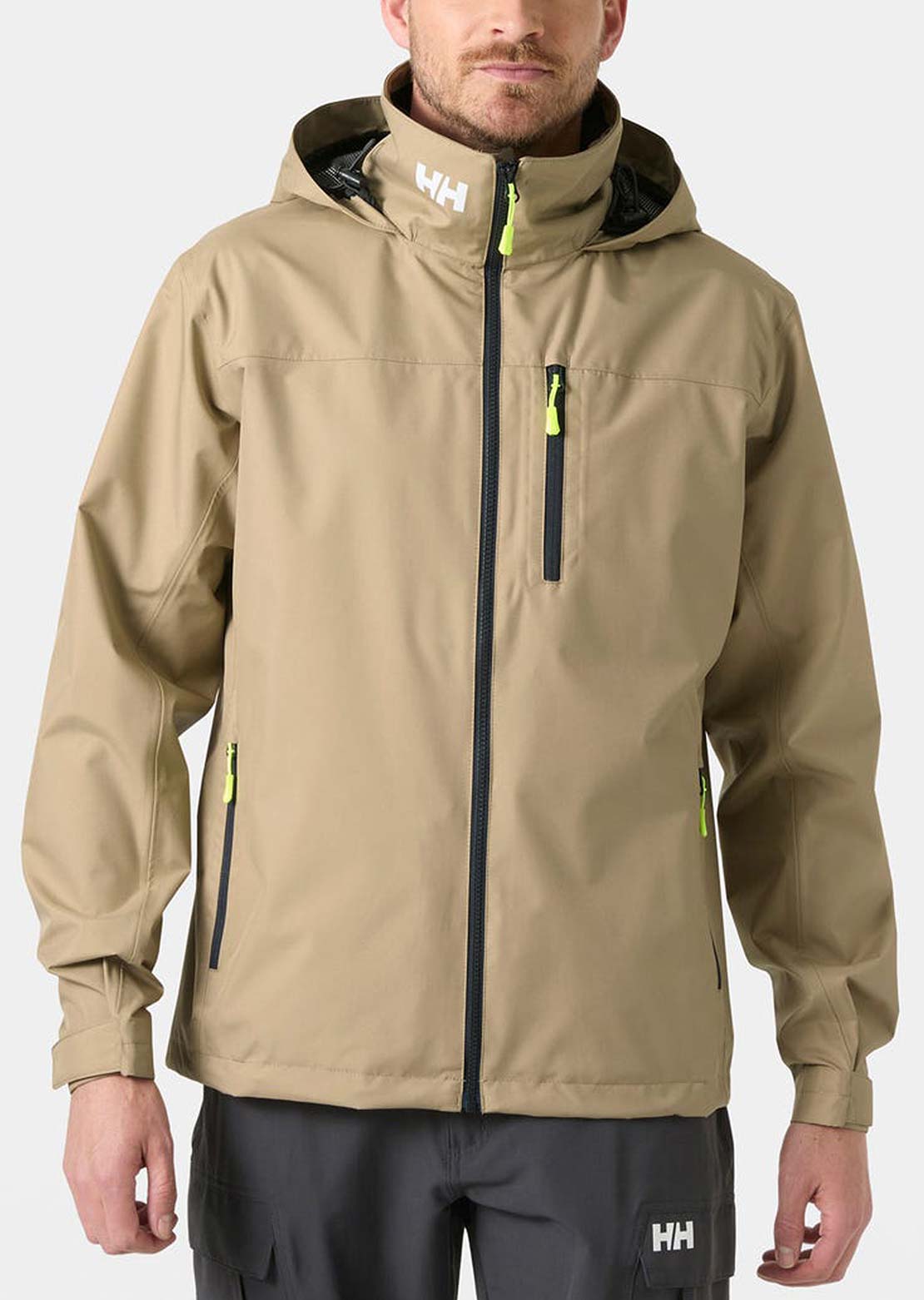 Helly Hansen Men's Crew Hooded Midlayer Sailing 2.0 Jacket Pebble