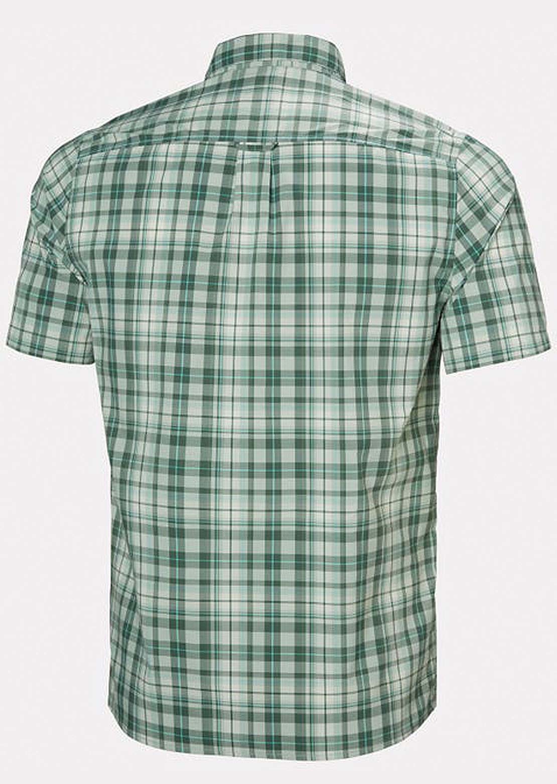 Helly Hansen Men's Fjord QD 2.0 Button Up Shirts Green Mist Shore Plaid