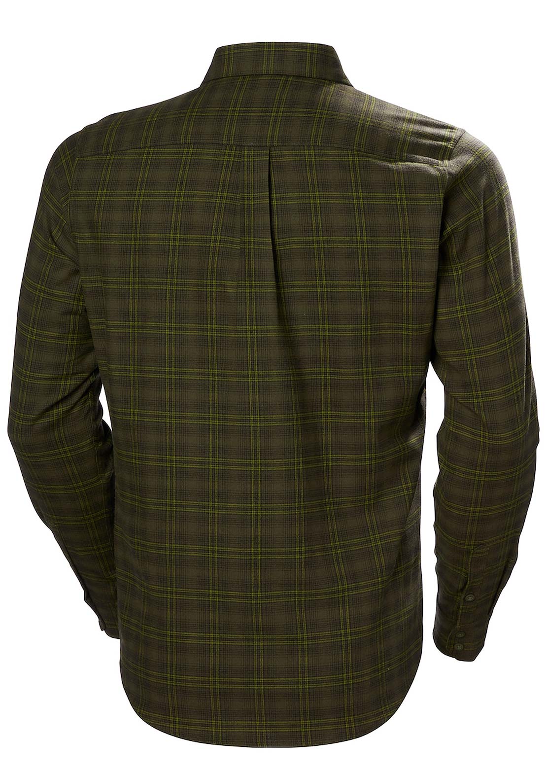 Helly Hansen Men's Lokka Flannel Button Up Shirt Utility Green Classic Plai