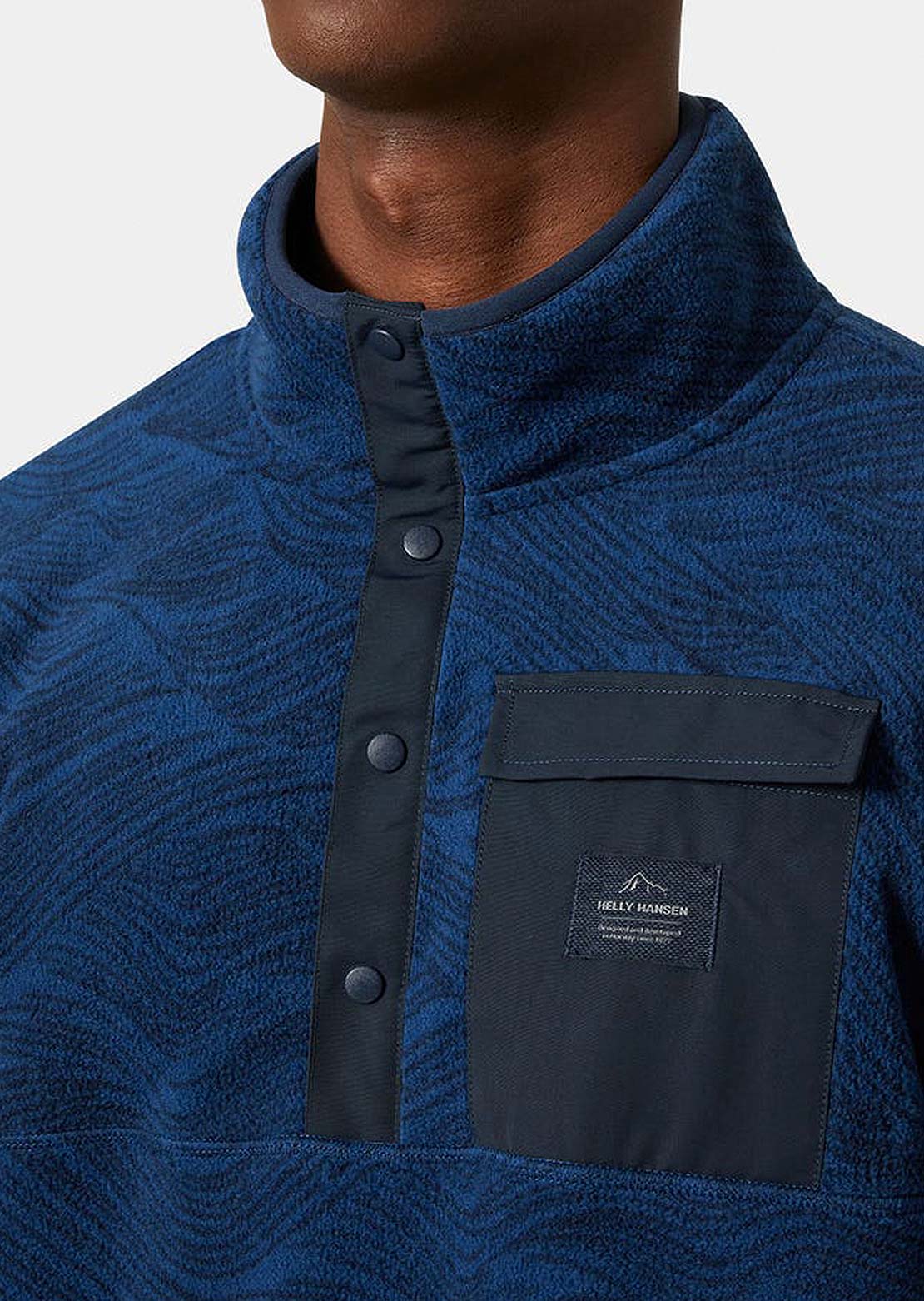 Helly Hansen Men's Maridalen Fleece Long Sleeve Ocean Wave Aop