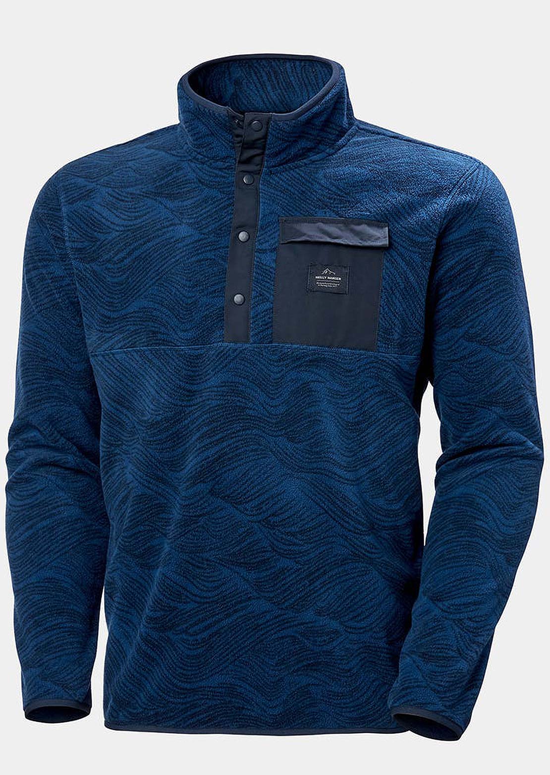 Helly Hansen Men's Maridalen Fleece Long Sleeve Ocean Wave Aop