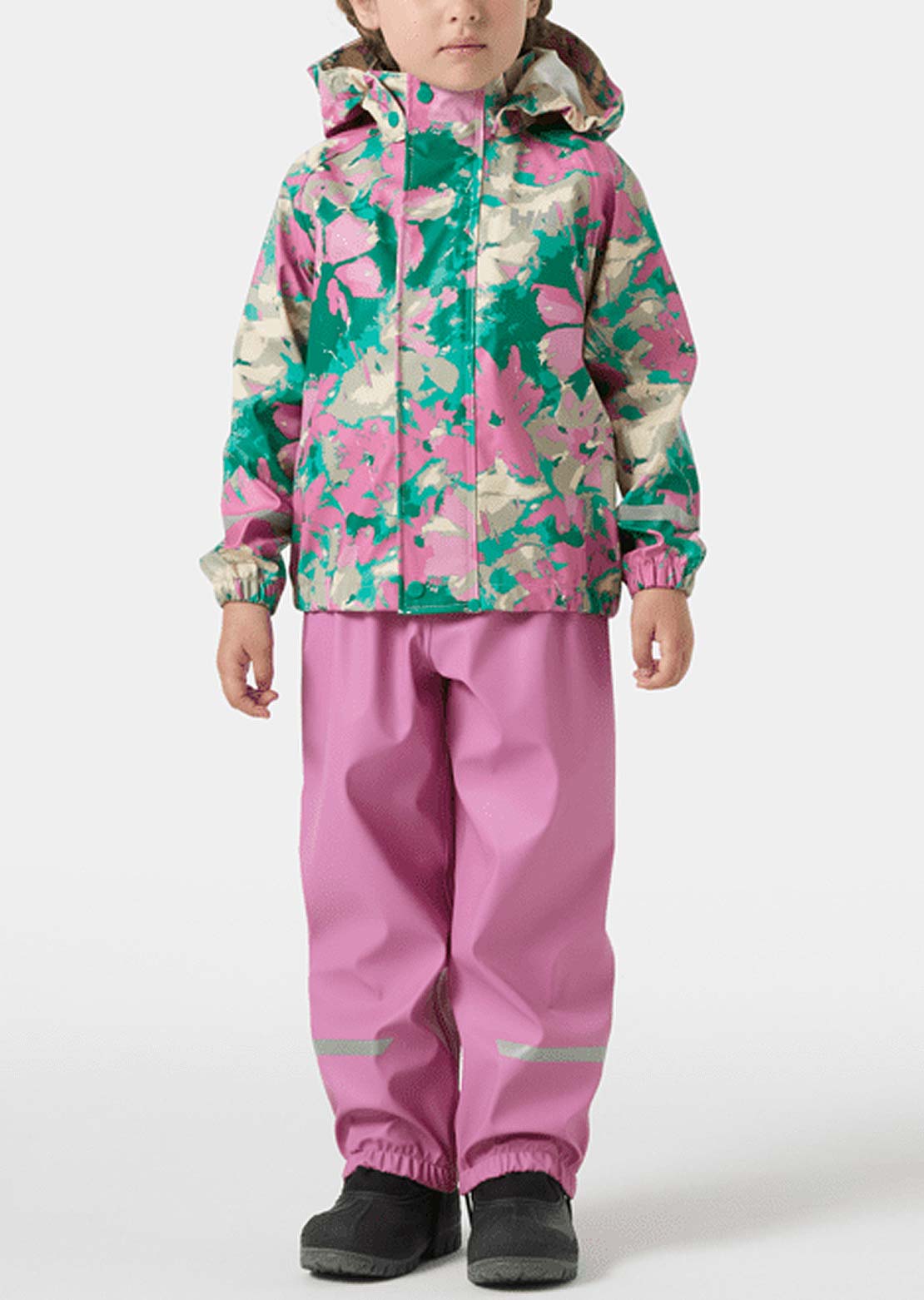 Helly Hansen Toddler Bergen 2.0 PU AOP Rain Set Meta Pink Aop