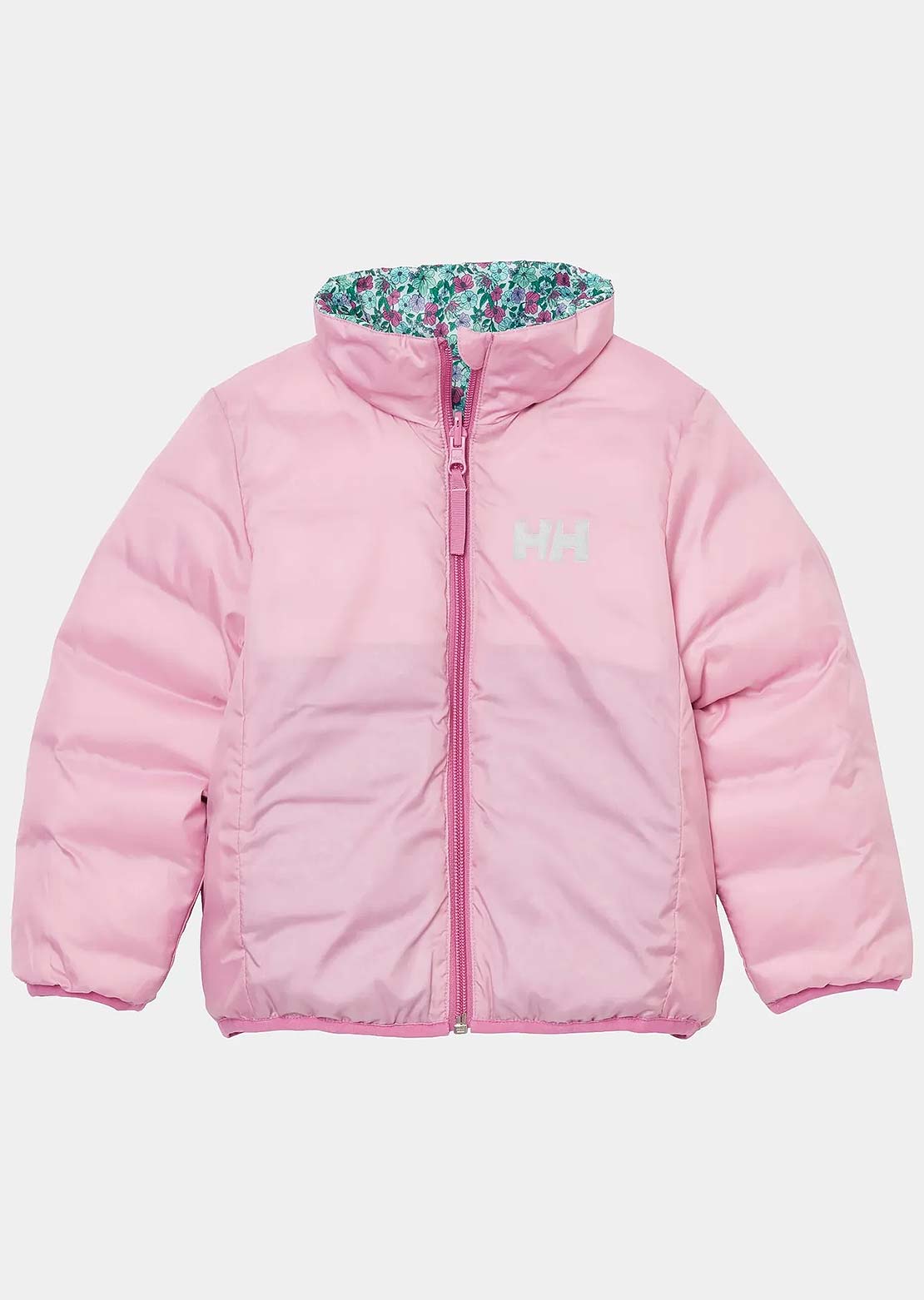 Helly Hansen Toddler Dalen Reversible Jacket Pink Lavender Floral AOP