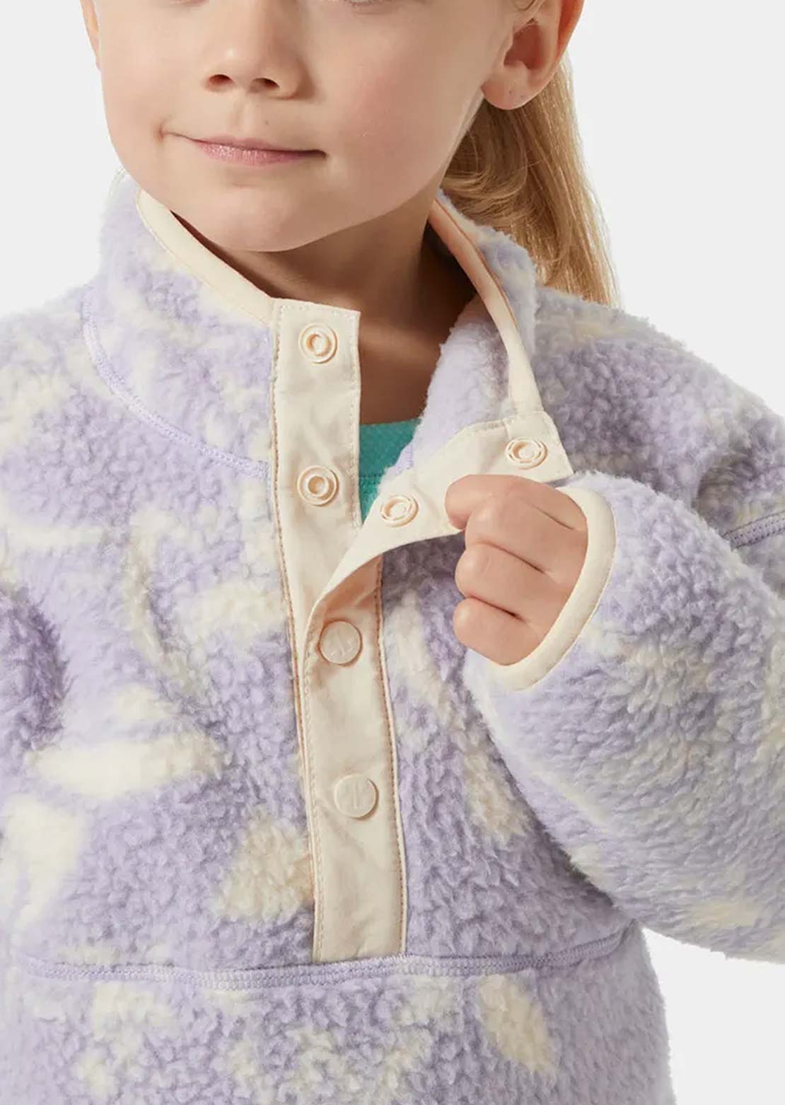 Helly Hansen Toddler Frosty Pile Sweater Bright Lavender Peony AOP