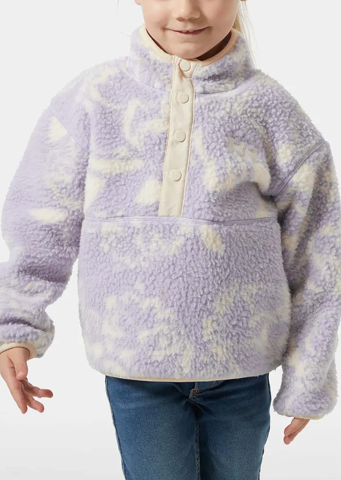 Helly Hansen Toddler Frosty Pile Sweater Bright Lavender Peony AOP