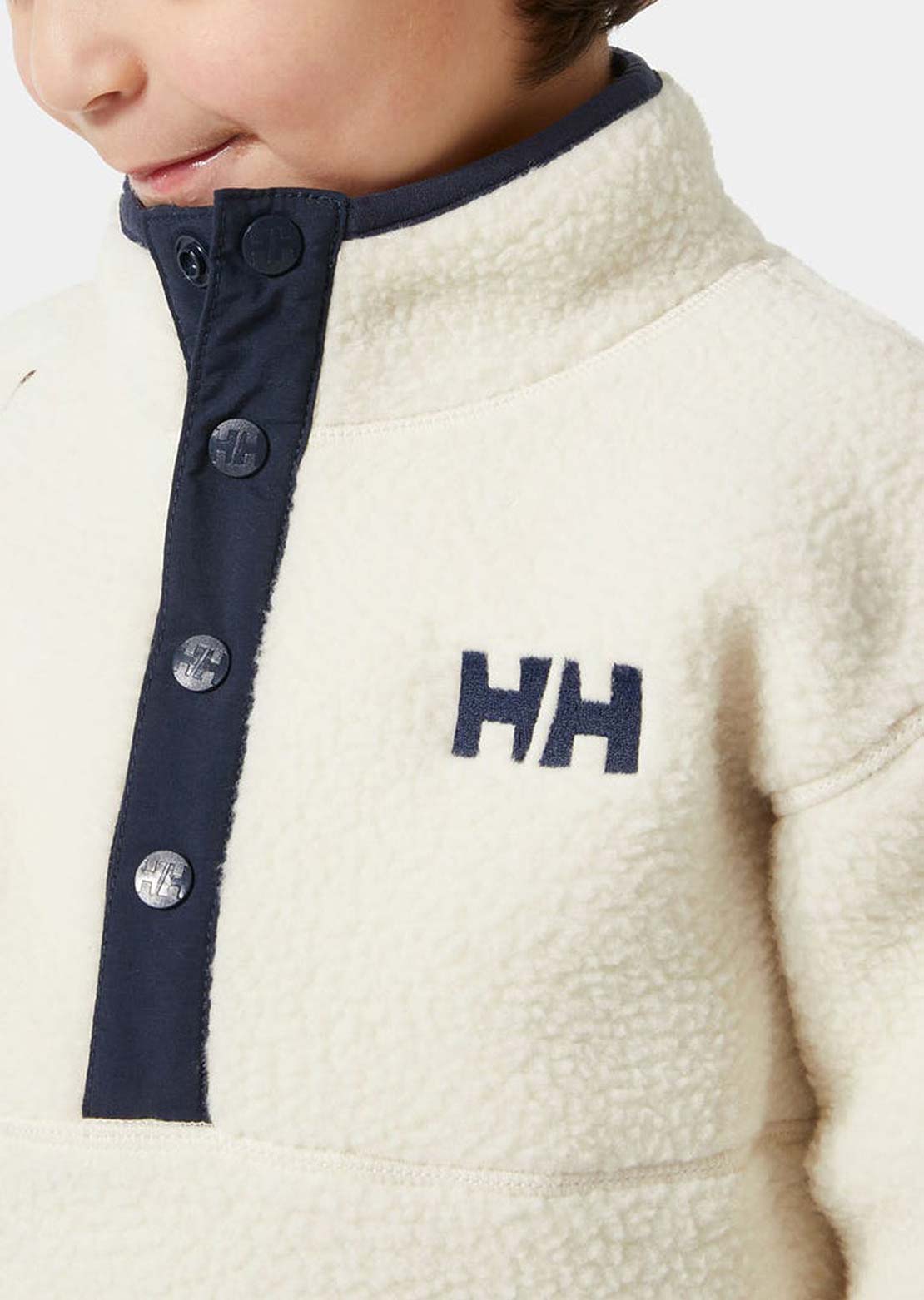 Helly Hansen Toddler Frosty Pile Sweater Cream Little Moose Embroid AOP