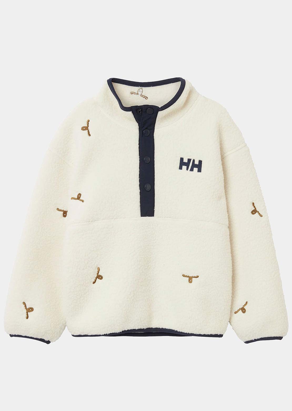Helly Hansen Toddler Frosty Pile Sweater Cream Little Moose Embroid AOP