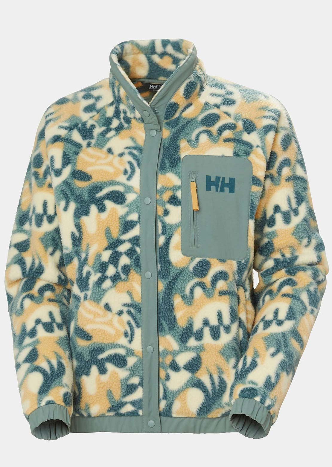 Helly Hansen Women's Imperial Printed Pile Snap Jacket Sand Bruce Aop