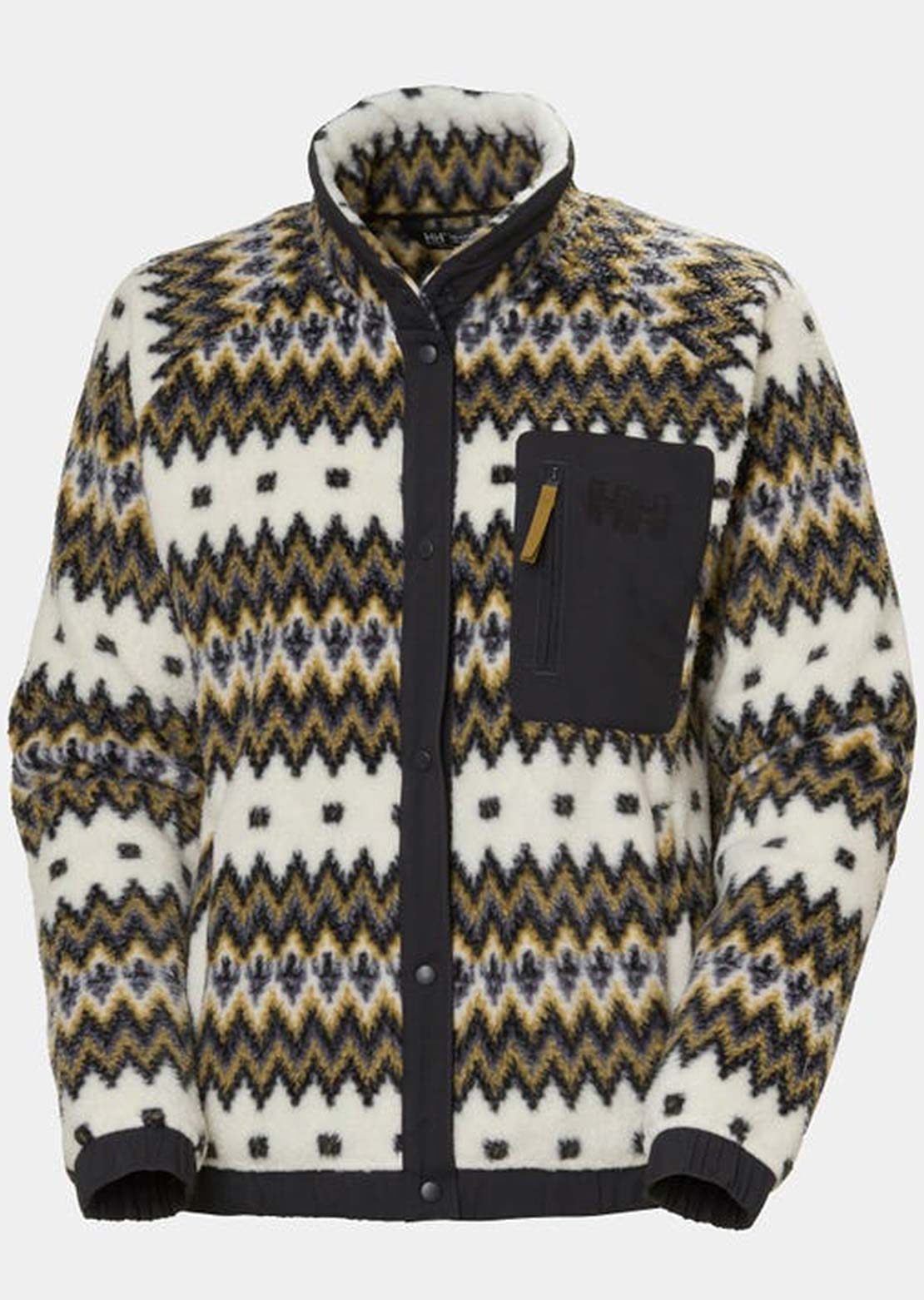 Helly Hansen Women's Imperial Printed Pile Snap Jacket Snow Nordic Knit