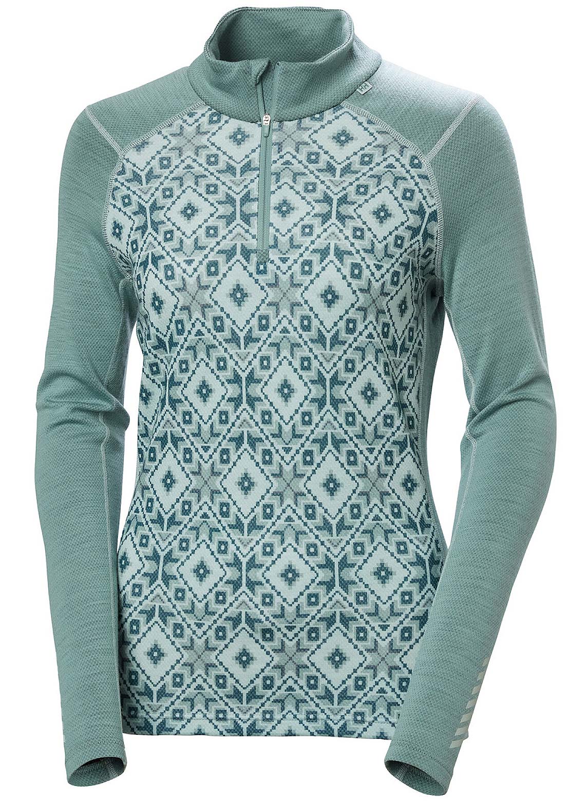 Helly Hansen Women's Lifa Merino Midw Gra 1/2 Zip Cactus Star Pixel Aop