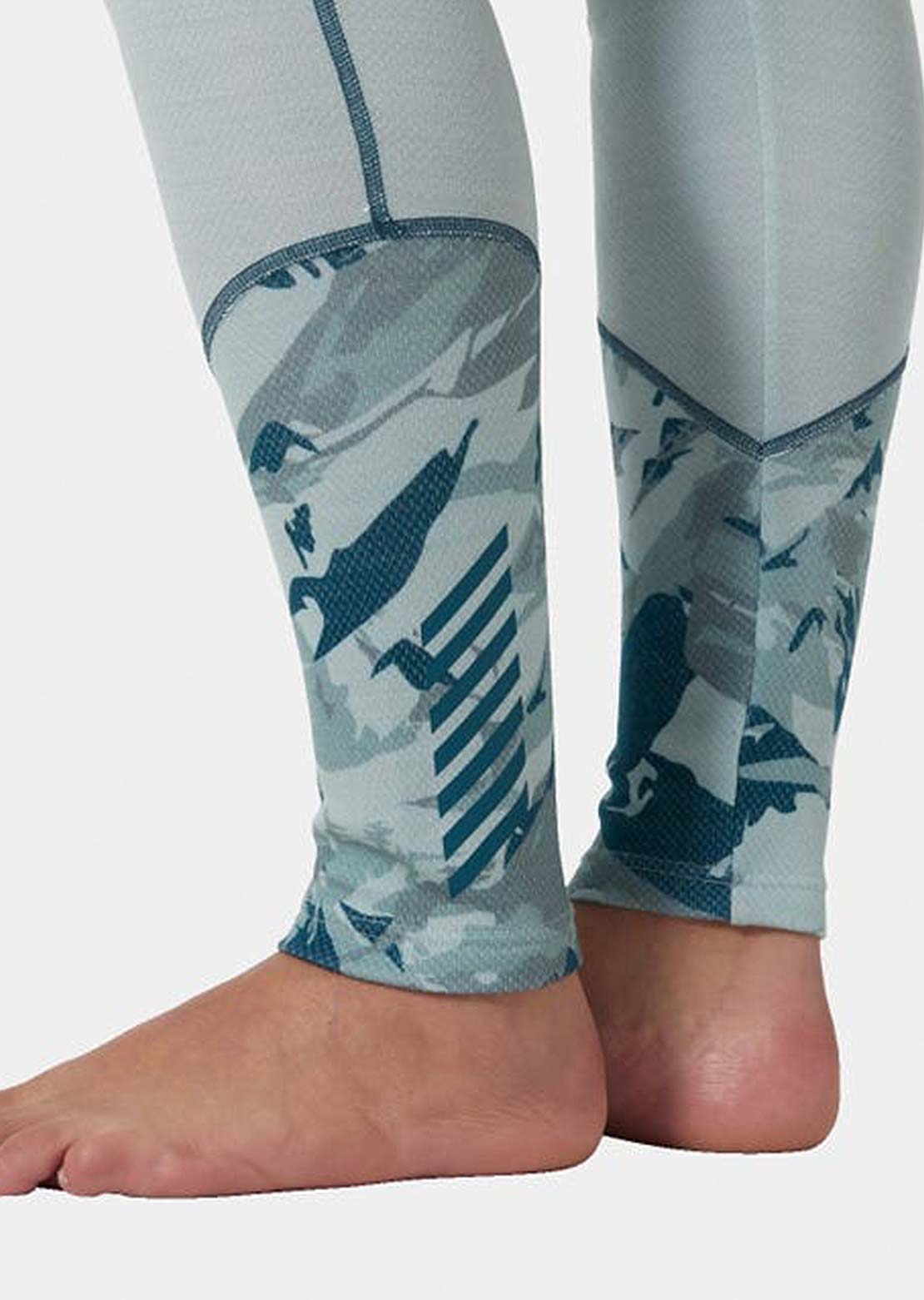 Helly Hansen Women's Lifa Merino Midw Gra Pants Green Mist Mountain Camo A
