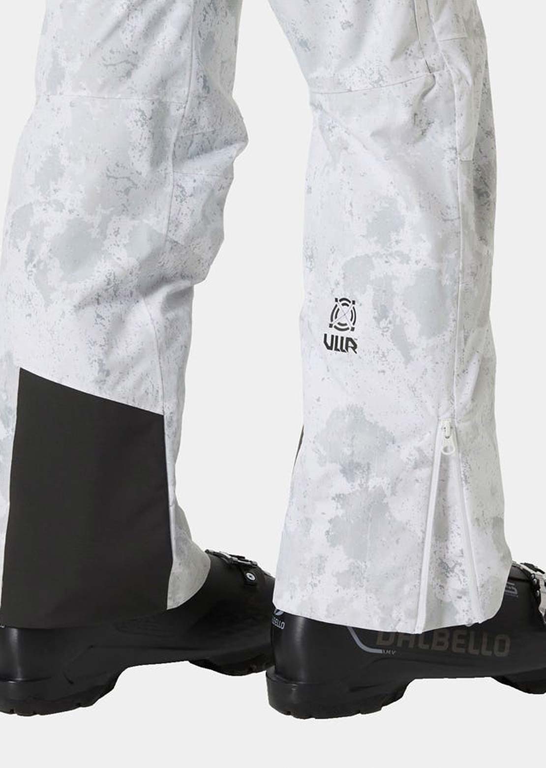 Helly Hansen Women&#39;s Powderqueen Bib Pants Grey Fog Snow Camo Aop
