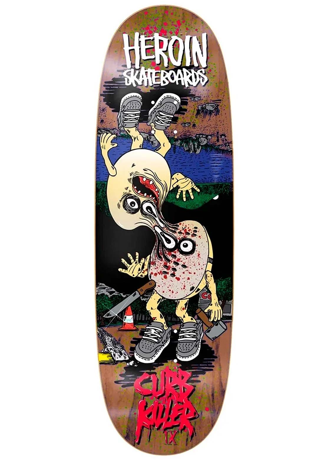 Heroin Unisex Curb Killer 9 Merged Skateboard Deck